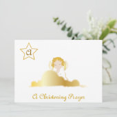 Een kerstfeest op het monogram van Prayer - Cust. Kaart (Staand voorkant)