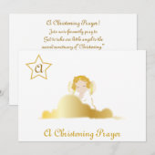 Een kerstfeest op het monogram van Prayer - Cust. Kaart (Voorkant / Achterkant)