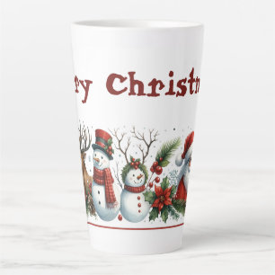 Een Kerstfeestelijke Bijeenkomst Latte Mok