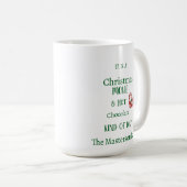 Een kerstfilm en warme chocolademelk soort dag koffiemok (Voorkant rechts)