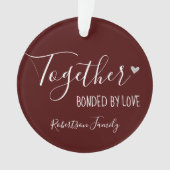 Een kerstfoto samen met een liefdesfoto ornament (voorkant)