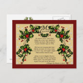 Een kerstgebed feestdagenkaart (Voorkant / Achterkant)