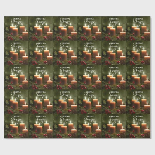 Een kerstgebed met kaarslicht cadeaupapier (Vlak)