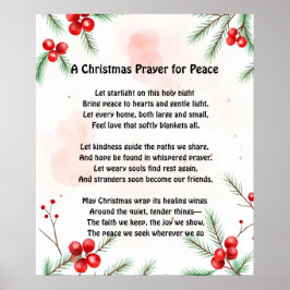 Een kerstgebed voor vrede poster