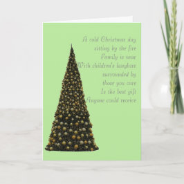 Een kerstgedicht feestdagen kaart