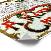 Een kerstgroet met bijbelse woorden poster (Hoek)