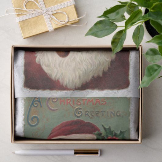 Een kerstgroet van Santa - Vakantie Tissuepapier (Geschenk)