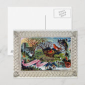 Een kerstgroet, Victoriaans briefkaart (Voorkant / Achterkant)