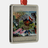Een kerstgroet, Victoriaans briefkaart Metalen Ornament (Rechts)