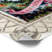 Een kerstgroet, Victoriaans briefkaart Poster (Hoek)