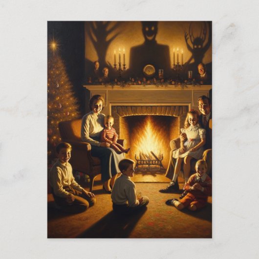 Een kerstgruwel briefkaart (Voorkant)