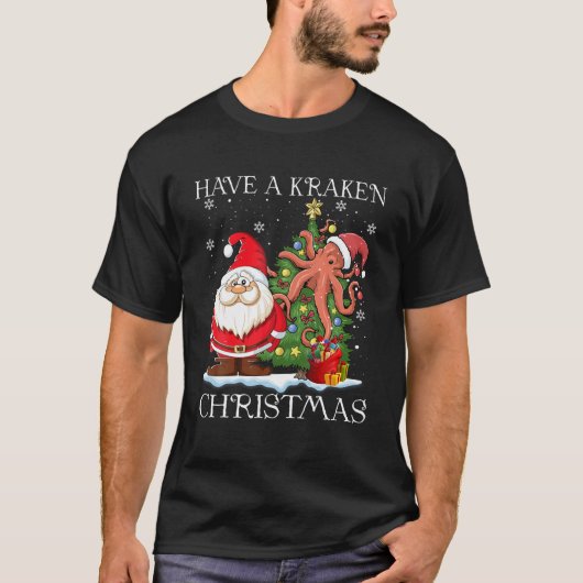 Een kerstinktapper in de kerstboom hebben t-shirt (Voorkant)