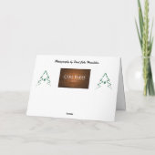 Een kerstkaars. Kaart voor Kerstmis (Achterkant)