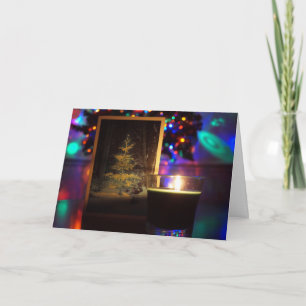 Een kerstkaars. Kaart voor Kerstmis