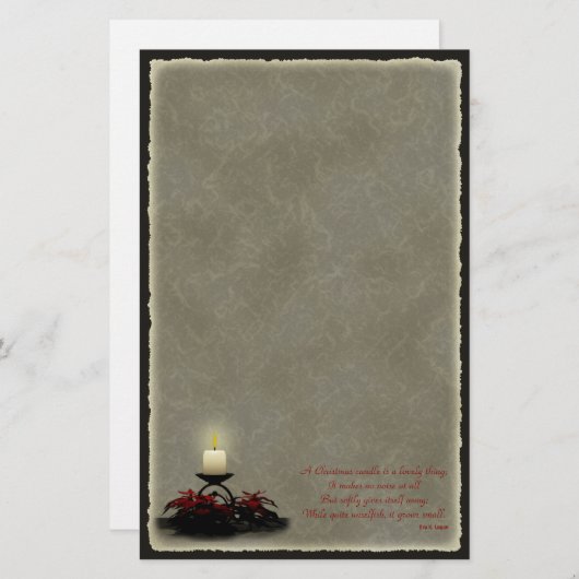 Een kerstkaarswerk briefpapier (Voorkant / Achterkant)