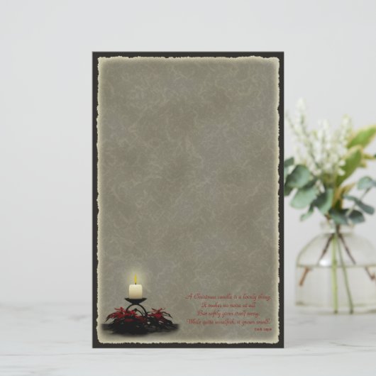 Een kerstkaarswerk briefpapier (Staand voorkant)