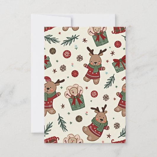 Een kerstkaart bedankkaart (Voorkant)