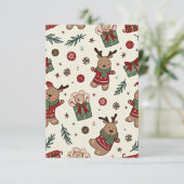 Een kerstkaart bedankkaart (Staand voorkant)