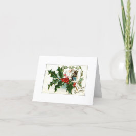 Een kerstkaart met heldere kerstmis bedankkaart