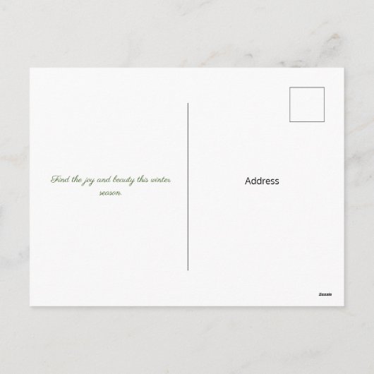 Een kerstkaart met lichte winterfeestjes in de win feestdagenkaart (Achterkant)