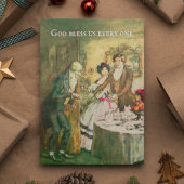 Een kerstkaart met scrolloge Dickens Kaart