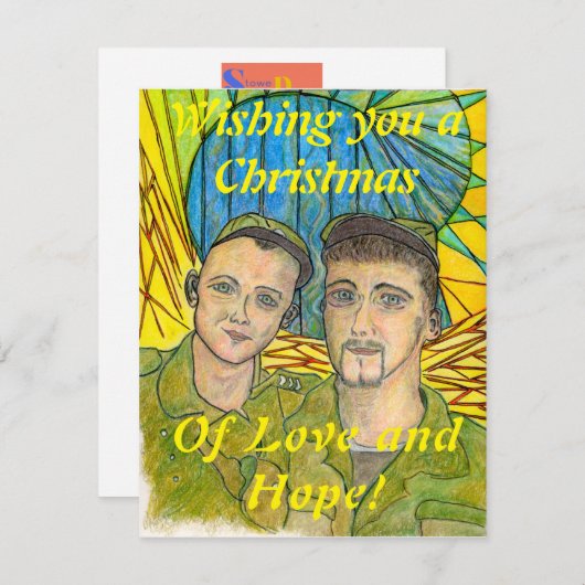 Een kerstkaart ter ondersteuning van Oekraïense li (Voorkant / Achterkant)