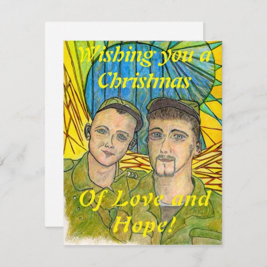 Een kerstkaart ter ondersteuning van Oekraïense li (Voorkant / Achterkant)