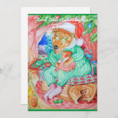 Een kerstkaart van een lieve kleindochter. (Voorkant / Achterkant)