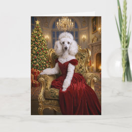 Een Kerstkaart van een Poedel Kaart