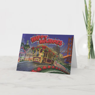 Een kerstkaart van Katten en San Francisco Feestdagen Kaart