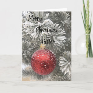 Een kerstkaart voor pastoor en zijn familie kaart