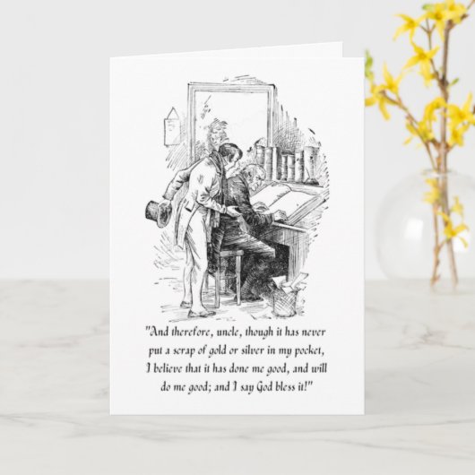 Een kerstkaartje kaart (Gele Bloem)