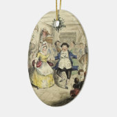 Een kerstkanselier - Fezziwig's bal Keramisch Ornament (Links)