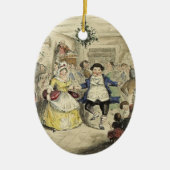 Een kerstkanselier - Fezziwig's bal Keramisch Ornament (Voorkant)