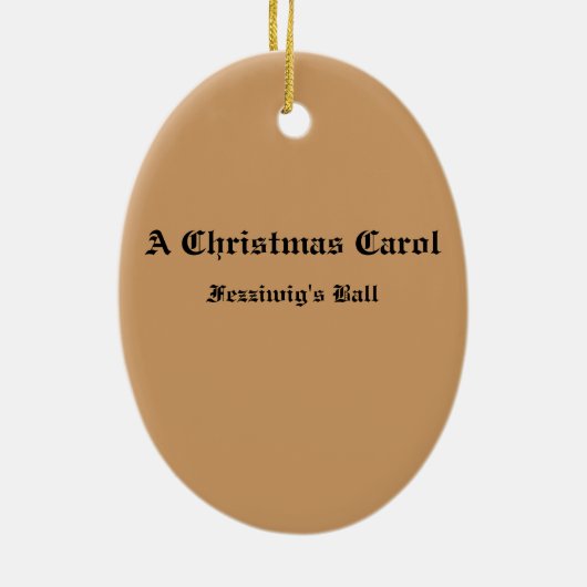 Een kerstkanselier - Fezziwig's bal Keramisch Ornament (Achterkant)