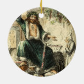 Een kerstkantongversiering van Marley met scrollog Keramisch Ornament (Achterkant)