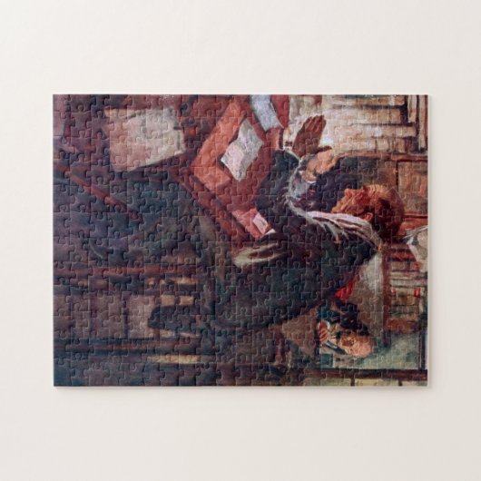 Een kerstkarol: Cratchit en Scrooge Legpuzzel (Horizontaal)