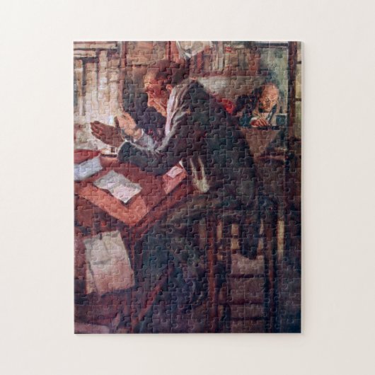 Een kerstkarol: Cratchit en Scrooge Legpuzzel (Verticaal)
