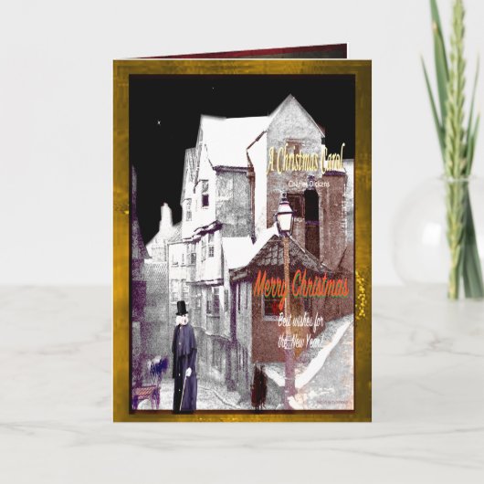 Een kerstkarol feestdagen kaart (Voorkant)