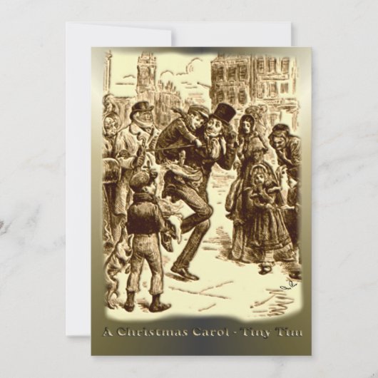 Een kerstkarol - Kleine Tim Feestdagenkaart (Voorkant)
