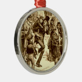 Een kerstkarol - Kleine Tim Metalen Ornament (Rechts)