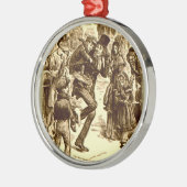 Een kerstkarol - Kleine Tim Metalen Ornament (Links)