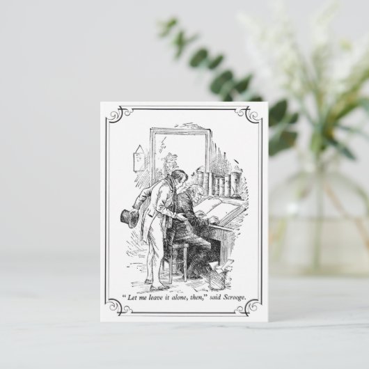 Een kerstkarol: Laat het maar. Feestdagenkaart (Staand voorkant)