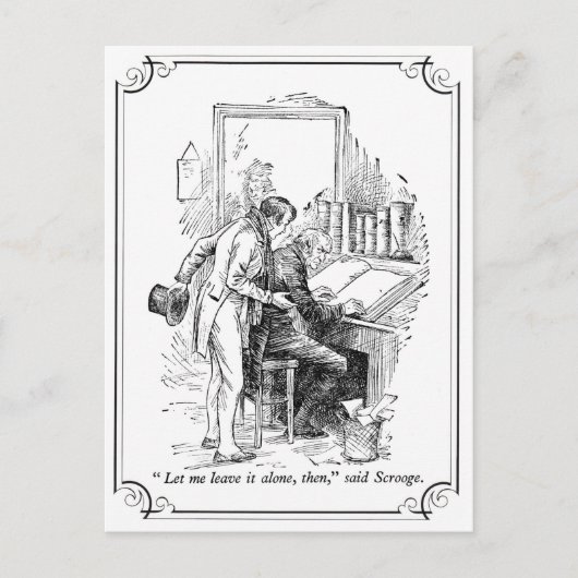 Een kerstkarol: Laat het maar. Feestdagenkaart (Voorkant)