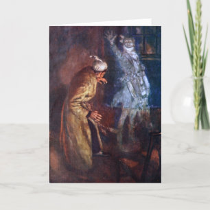 Een kerstkarol: Marleys Ghost-seizoenskaarten Bedankkaart