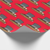 Een kerstkarol met Pet en bril van de scrol W Cadeaupapier (Hoek)