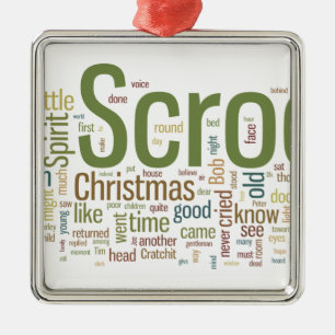 Een kerstkarol metalen ornament