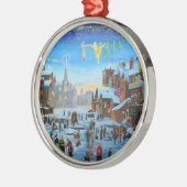 Een kerstkarol metalen ornament (Links)