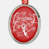 Een kerstkarol metalen ornament (Links)