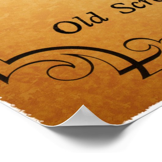 Een kerstkarol: Oude scrollen Poster (Hoek)